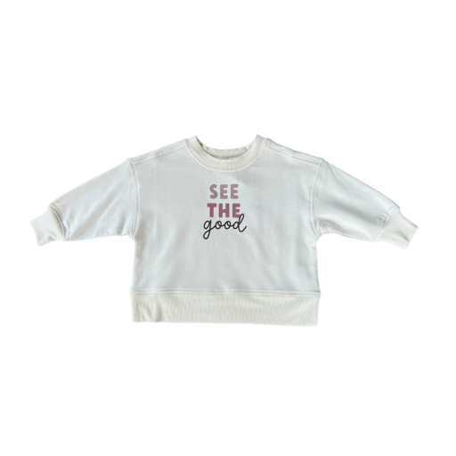 Girls Boxy Sweatshirt: See The Good