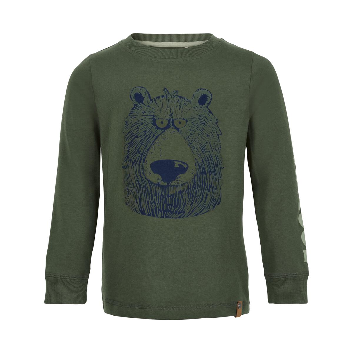 Mr. Bear Tee LS: Olive Thyme