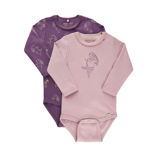 Bunny Flower Onesie: Grape Jam