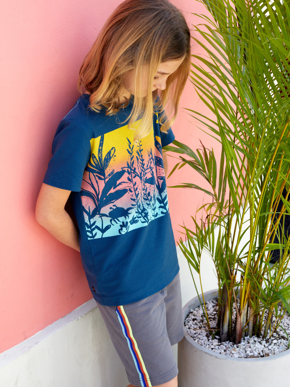 Negroni Jungle Tee: Bedford Blue