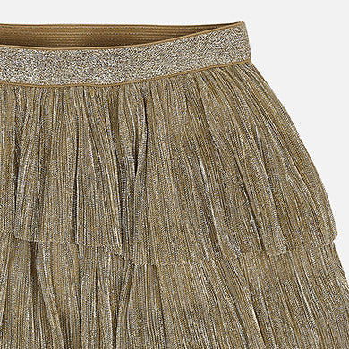 Golden Pleaded Skirt