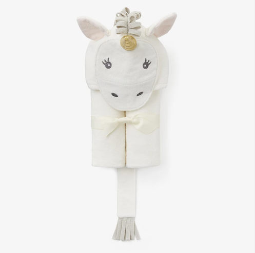 White Unicorn Hooded Bath Towel