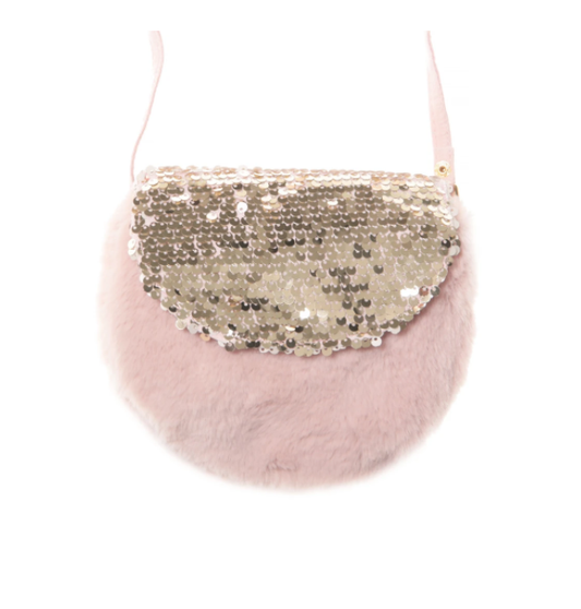 Shimmer Sequin Fur Bag