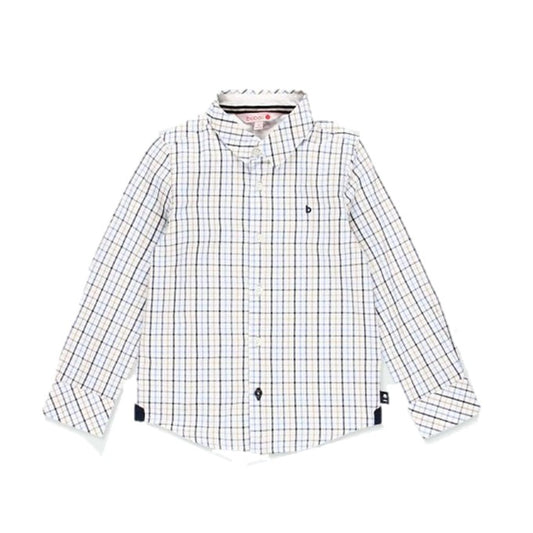 Poplin shirt check for boy: Checks