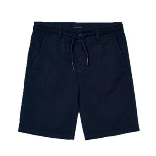 Linen Twill Shorts: Navy