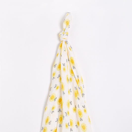 FIRSTS Sunflowers Muslin Swaddle