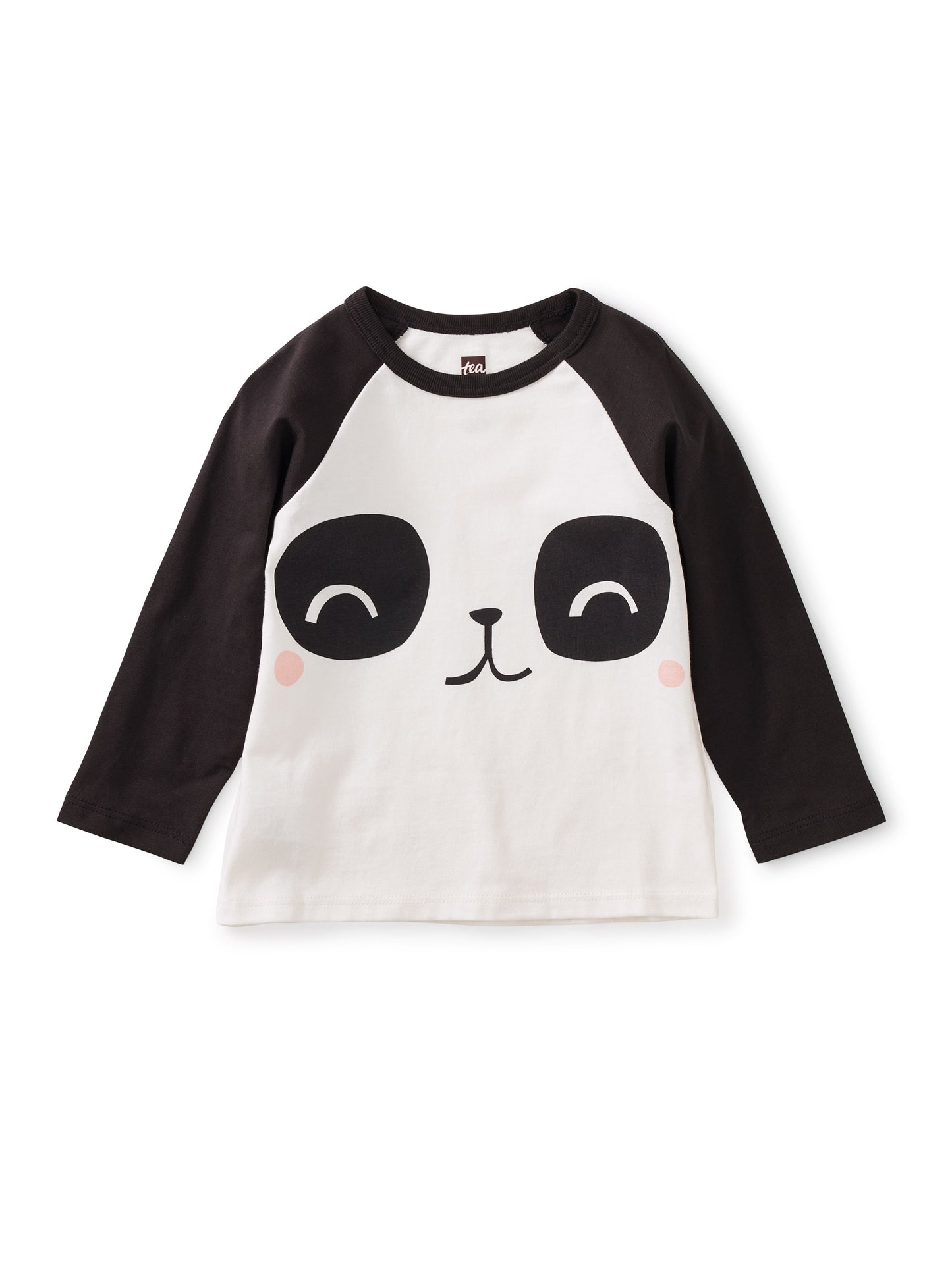 Panda Raglan Baby Tee: Chalk