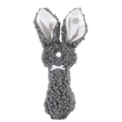 RATTLE BUNNIE WOOLLY GRAY