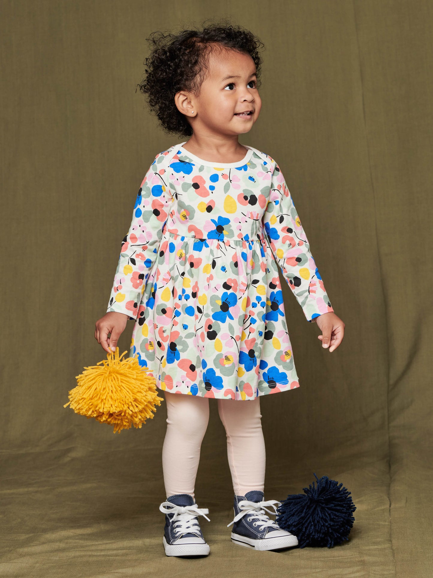 Printed Baby Dress: Jamtland Floral In Chalk