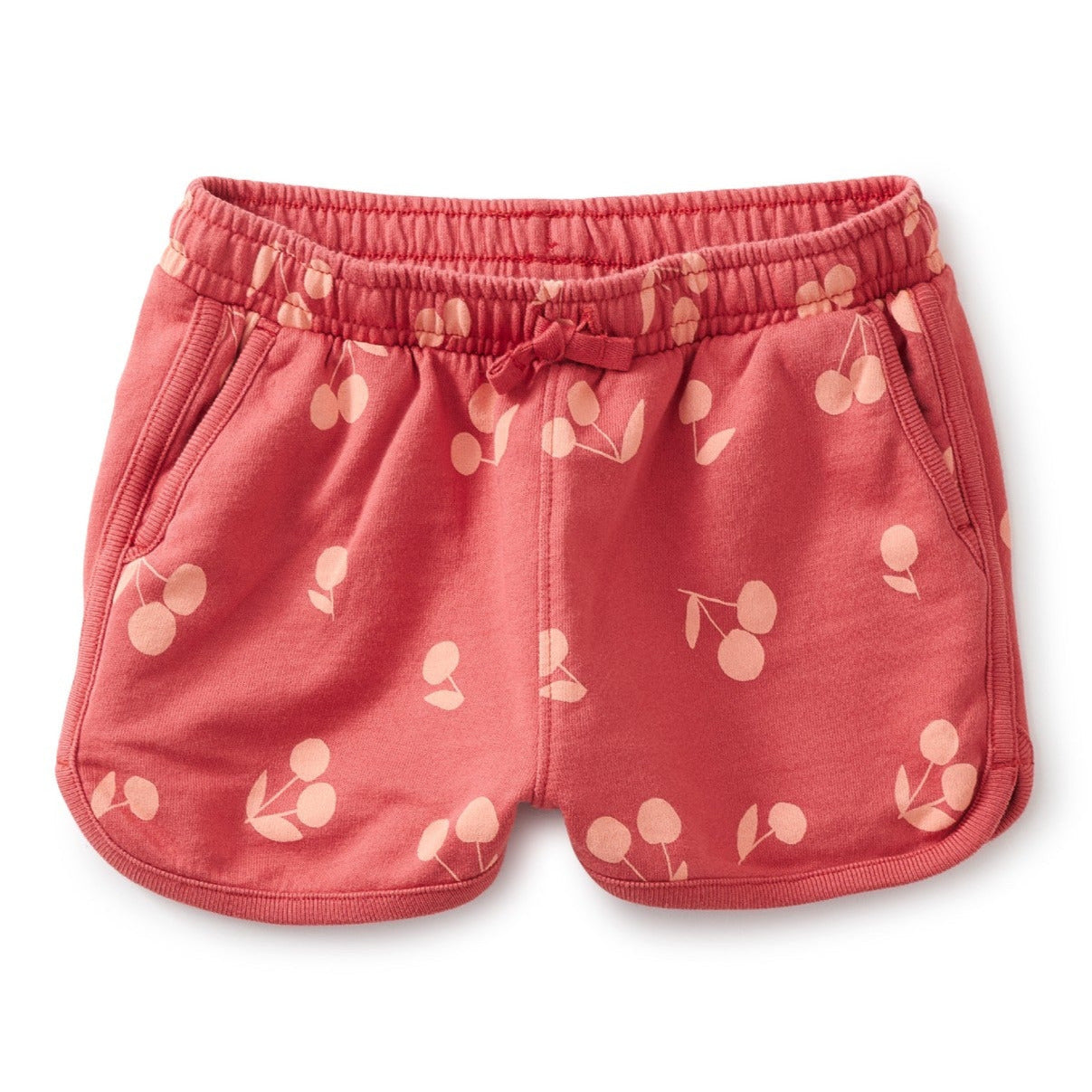 Printed Track Shorts: Cherry Toss in Tonal Pink