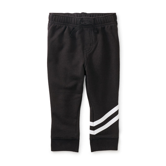 Speedy Striped Baby Joggers: Jet Black