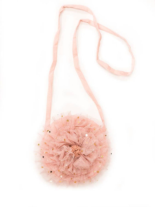 Ruffle Tulle Purse - PINK