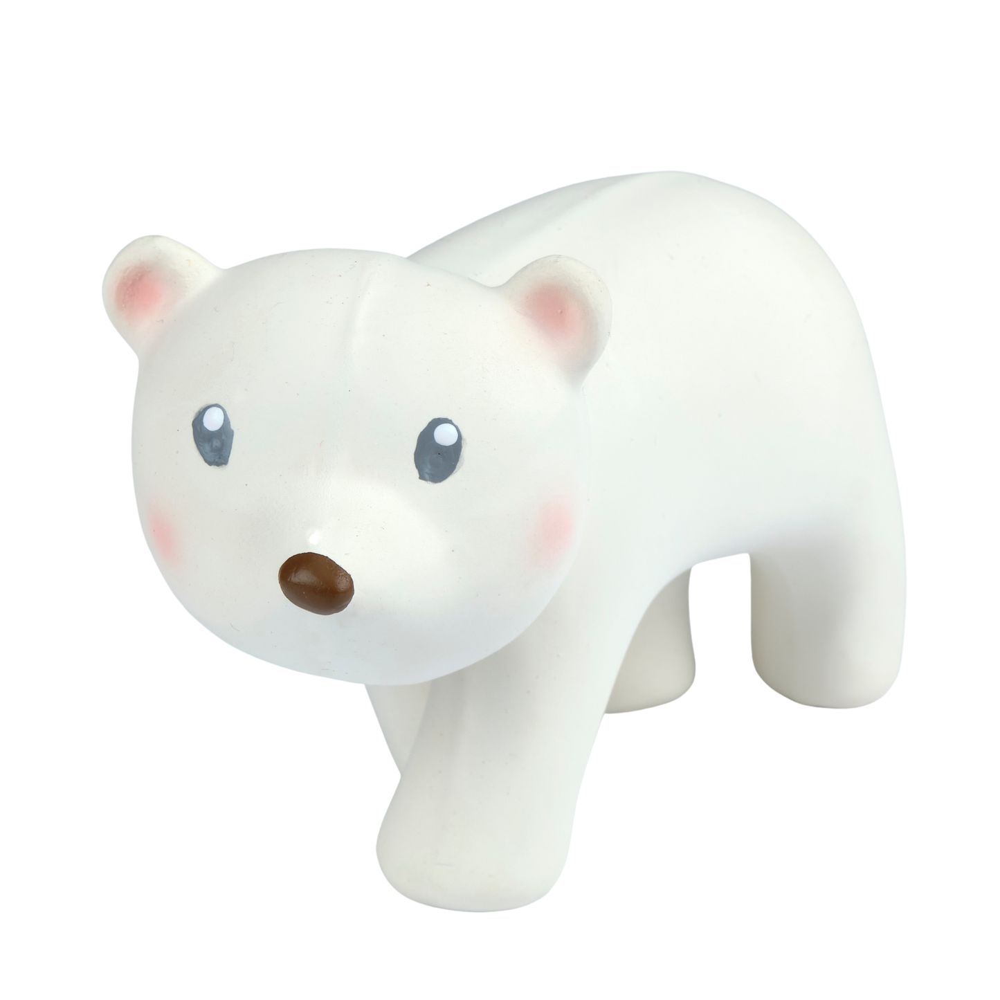 Arctic Polar Bear Organic Rubber Teether, Rattle & Bath Toy