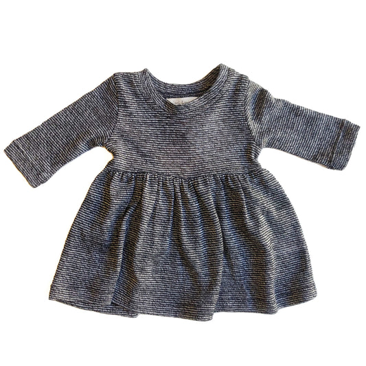 Grey Clouds Textured Knit Dress-Grey