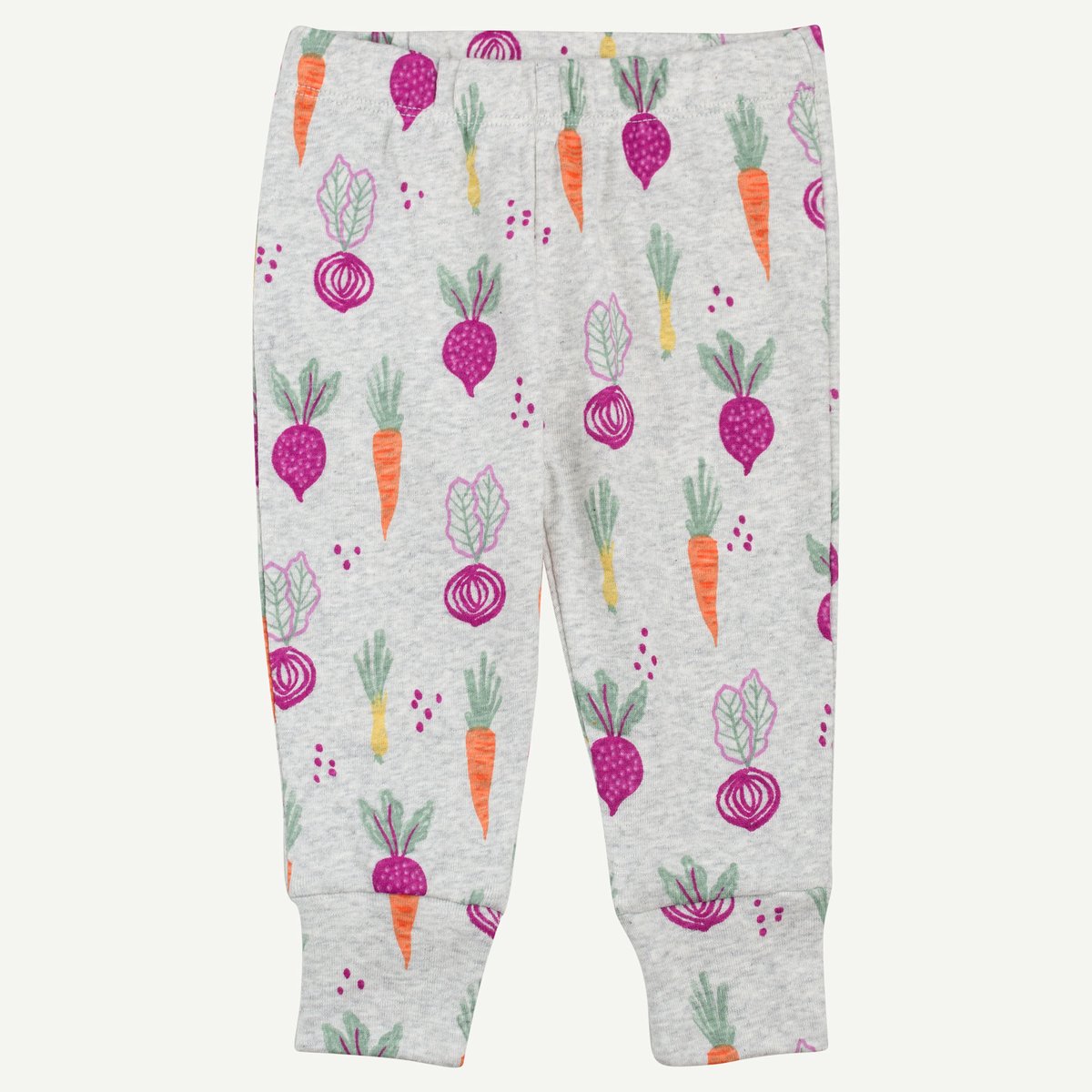 Girl Veggie Pajama Toddler: Oat Heather