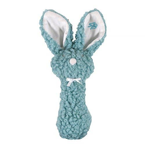 RATTLE BUNNIE WOOLLY BLUE