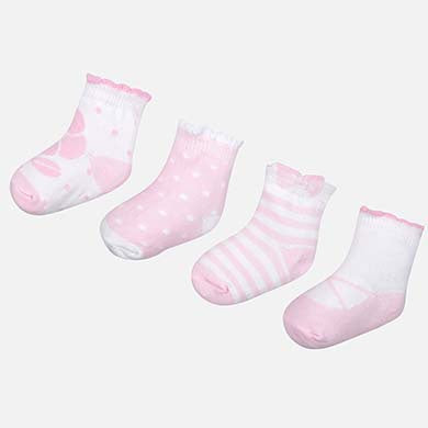 Set of 4 socks Baby Rose