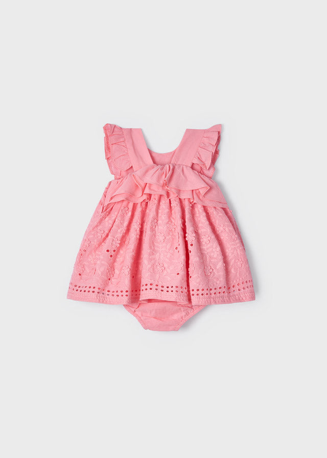 Embroided aplique dress: Tulip rose