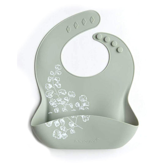 Silicone Bib Printed - Fern